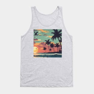 Tropical Paradise: Sunset Bliss Tank Top